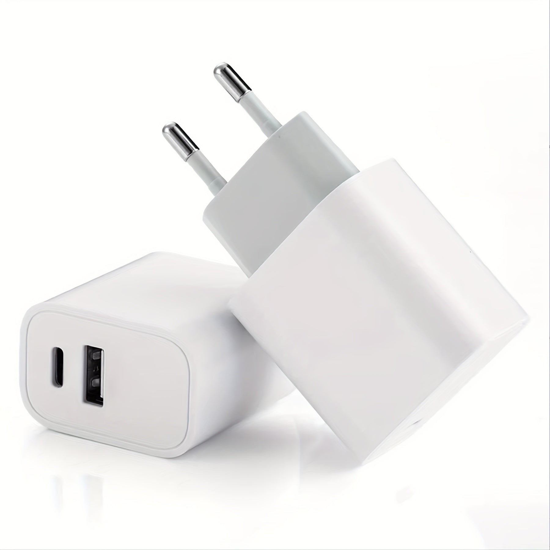 2-port USB Type C zaryadlovchi 5V 2A tez zaryadlash Evropa roʻzgʻor roʻzgʻor roʻzgʻor yengil sayohat