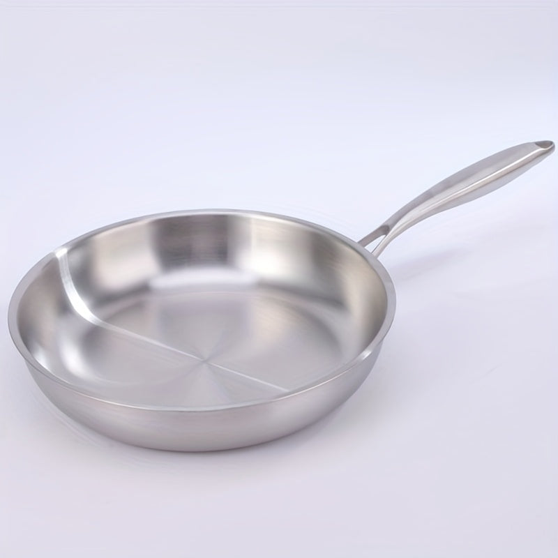 Stainless steel non-stick frying pan 3-layer construction for all stovetops