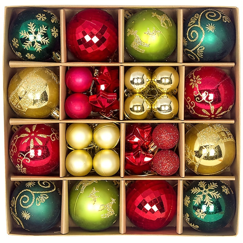 44 bolas decorativas para árbol de Navidad para decorar fiestas, bodas y regalos