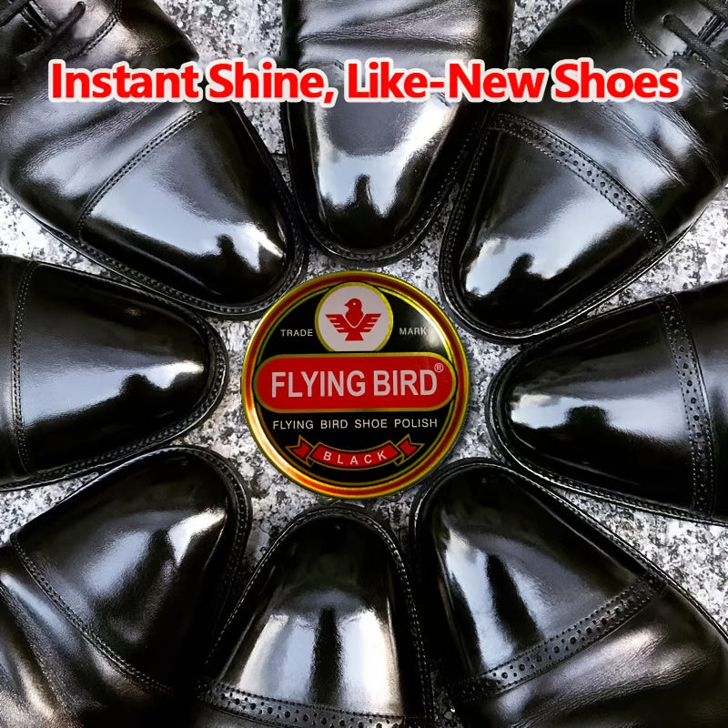 Black Shoe Polish Balm 40g Metal Box Nourishing Care for Shoes and Bags