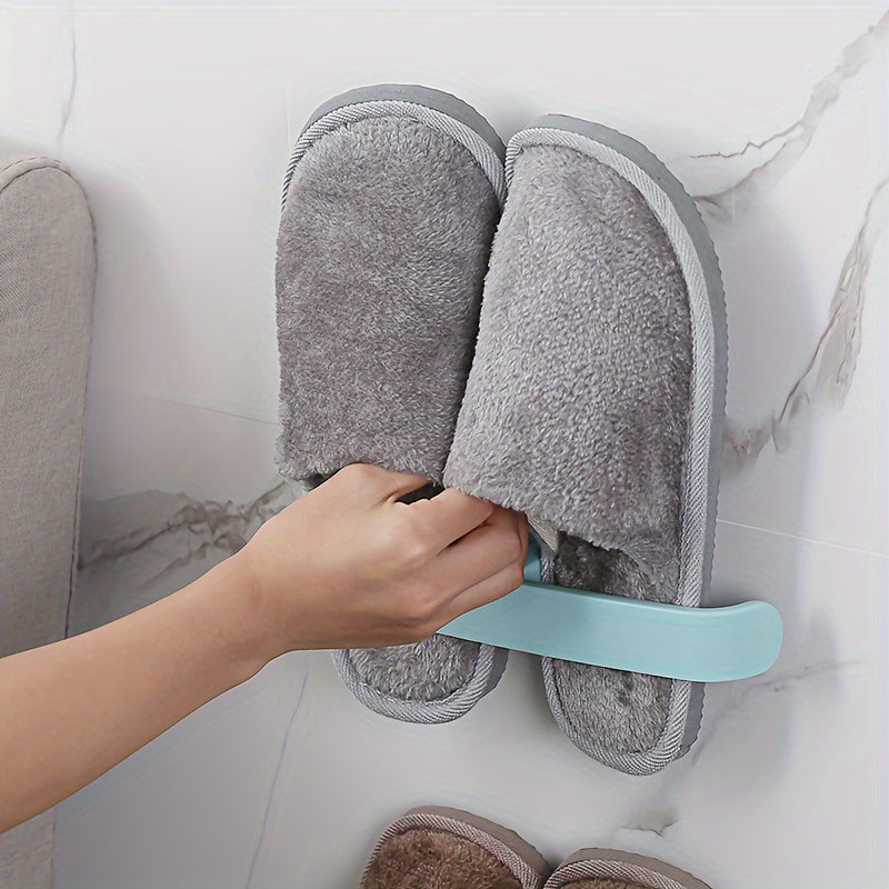 Ventilated Water-Draining Slipper Racks for Bathroom and Kitchen Storage