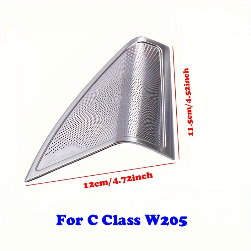 Stainless Steel Car Door Speaker Covers for C/E/GLC 2015-2022 Easy Install