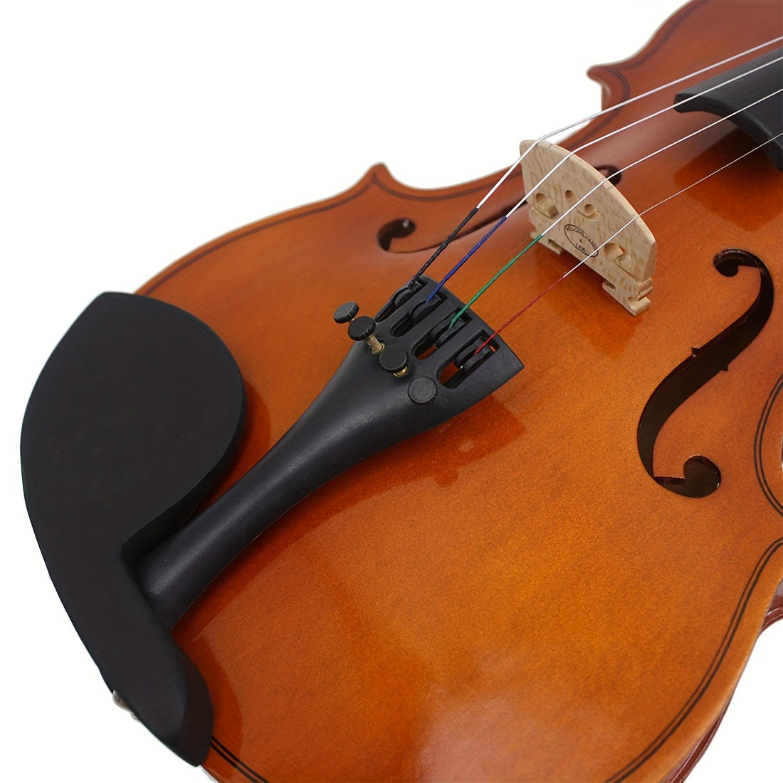 Full Size Violin for Beginners and Professionals Durable Wood Rich Tone Includes Case Rosin Extra Bow Hair