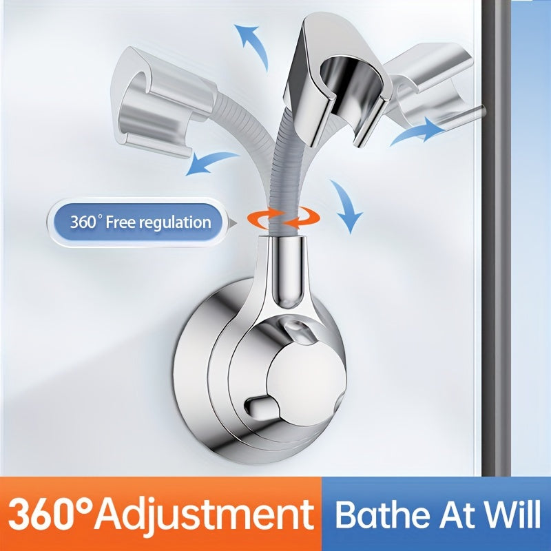 Soporte ajustable para cabezal de ducha de pared, diseño sin agujeros, accesorio de baño