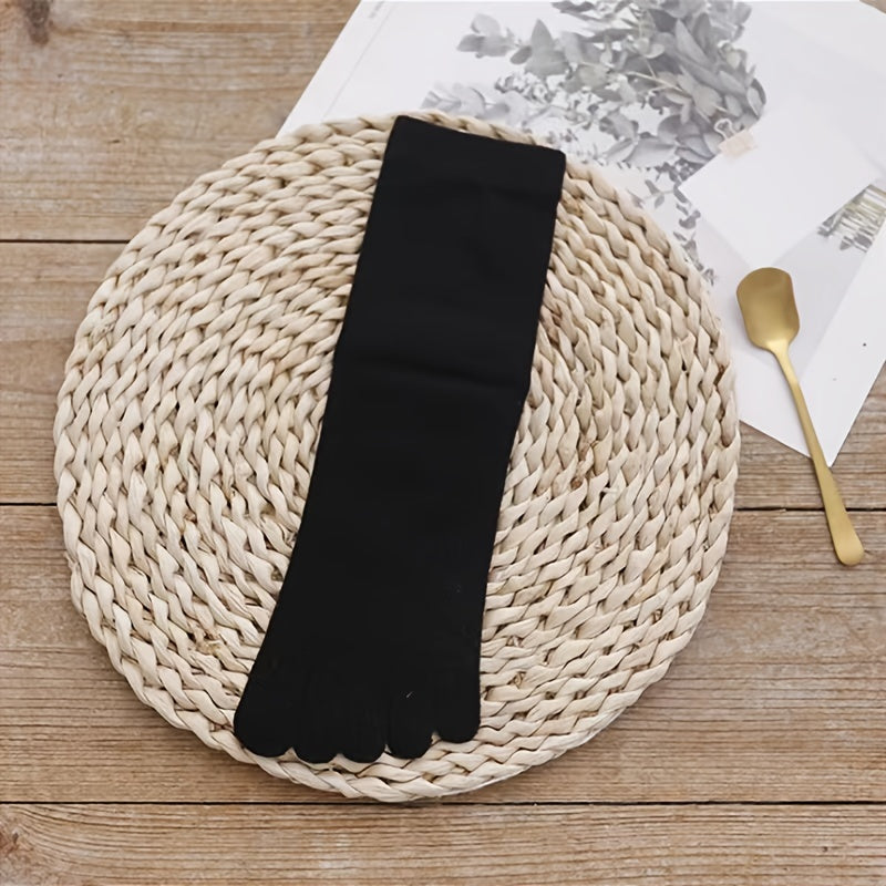 Women’s Cotton Toe Socks for Running and Athletic Activities Short Solid Color 1 Pair