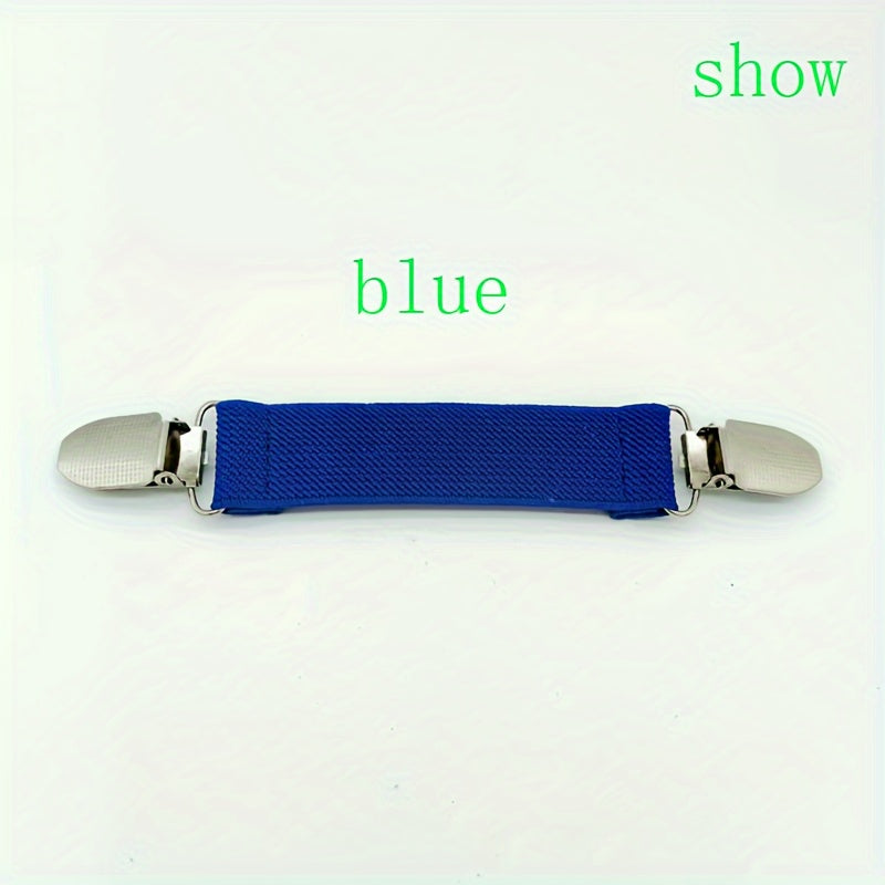 Set of 2 Nylon Elastic Bed Sheet Straps with Anti-Slip Clips for Secure Fit