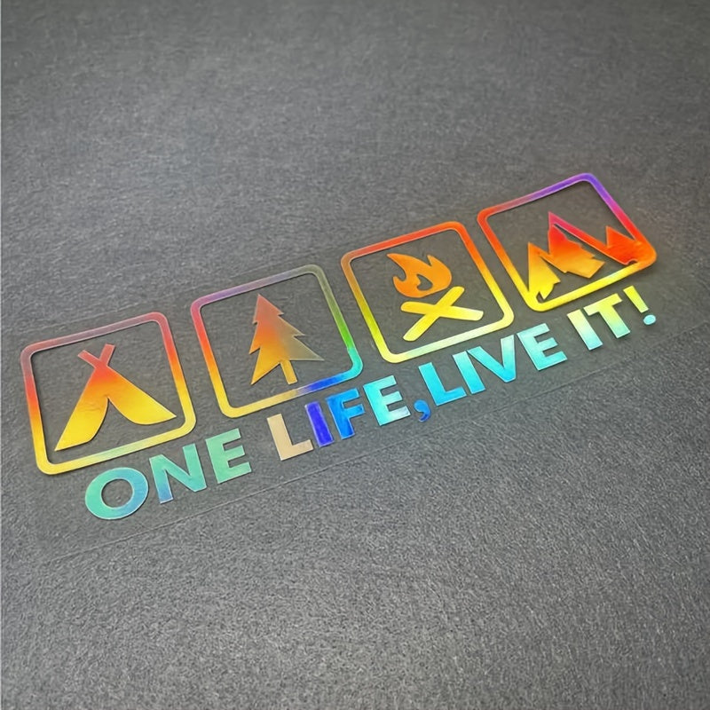 Camping Car Sticker Vinyl Decal for Auto Window Tailgate Outdoor Enthusiast