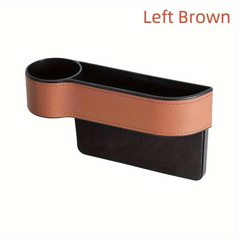 Avtomobil o'rindig'ining bo'shliq tashkilotchisi Universal PU charm quvvatli telefon kalitlar uchun saqlash qutisi bilan zaryad olish teshigi