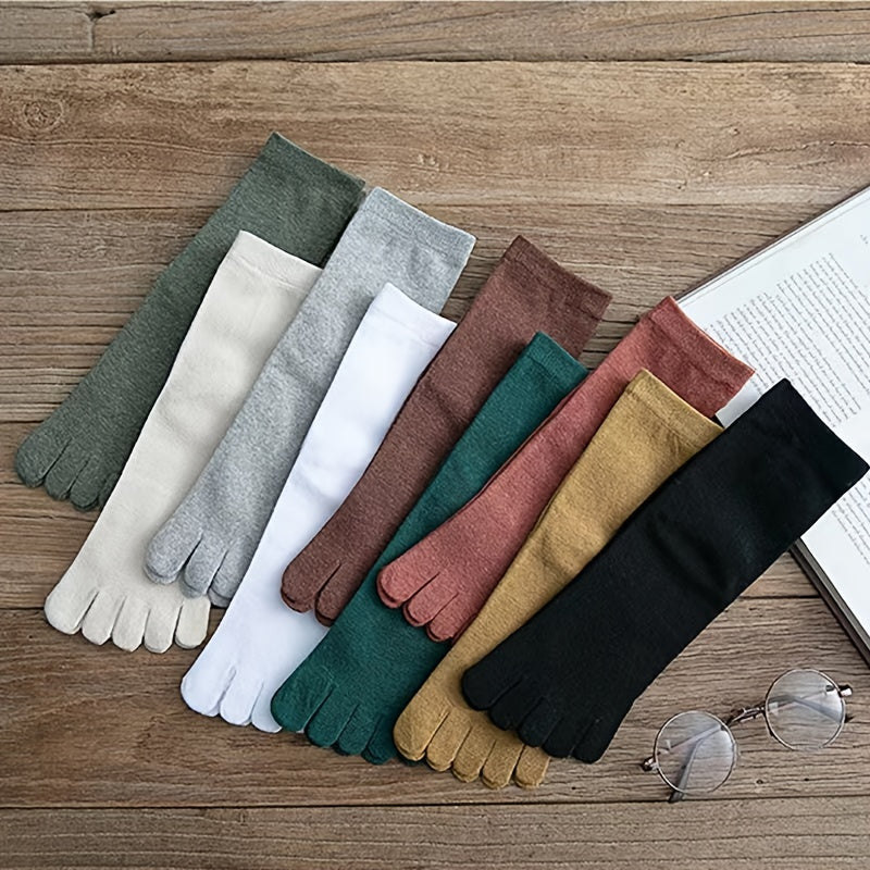 Women’s Cotton Toe Socks for Running and Athletic Activities Short Solid Color 1 Pair