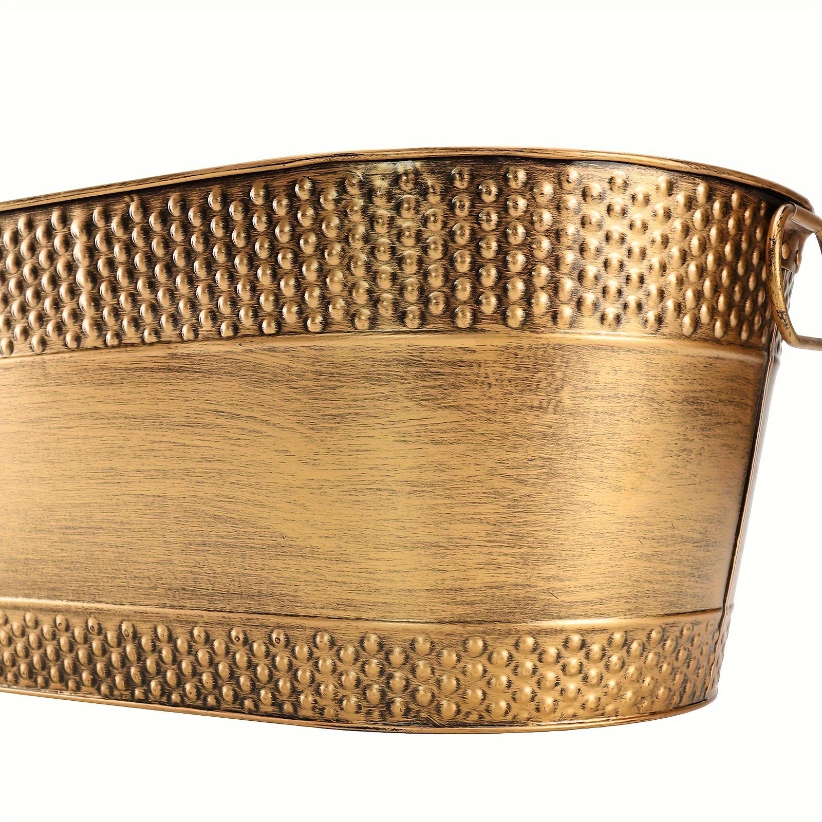 Duo Metal Beverage Tubs 11L Stainless Steel Ice Buckets with Handles for Parties