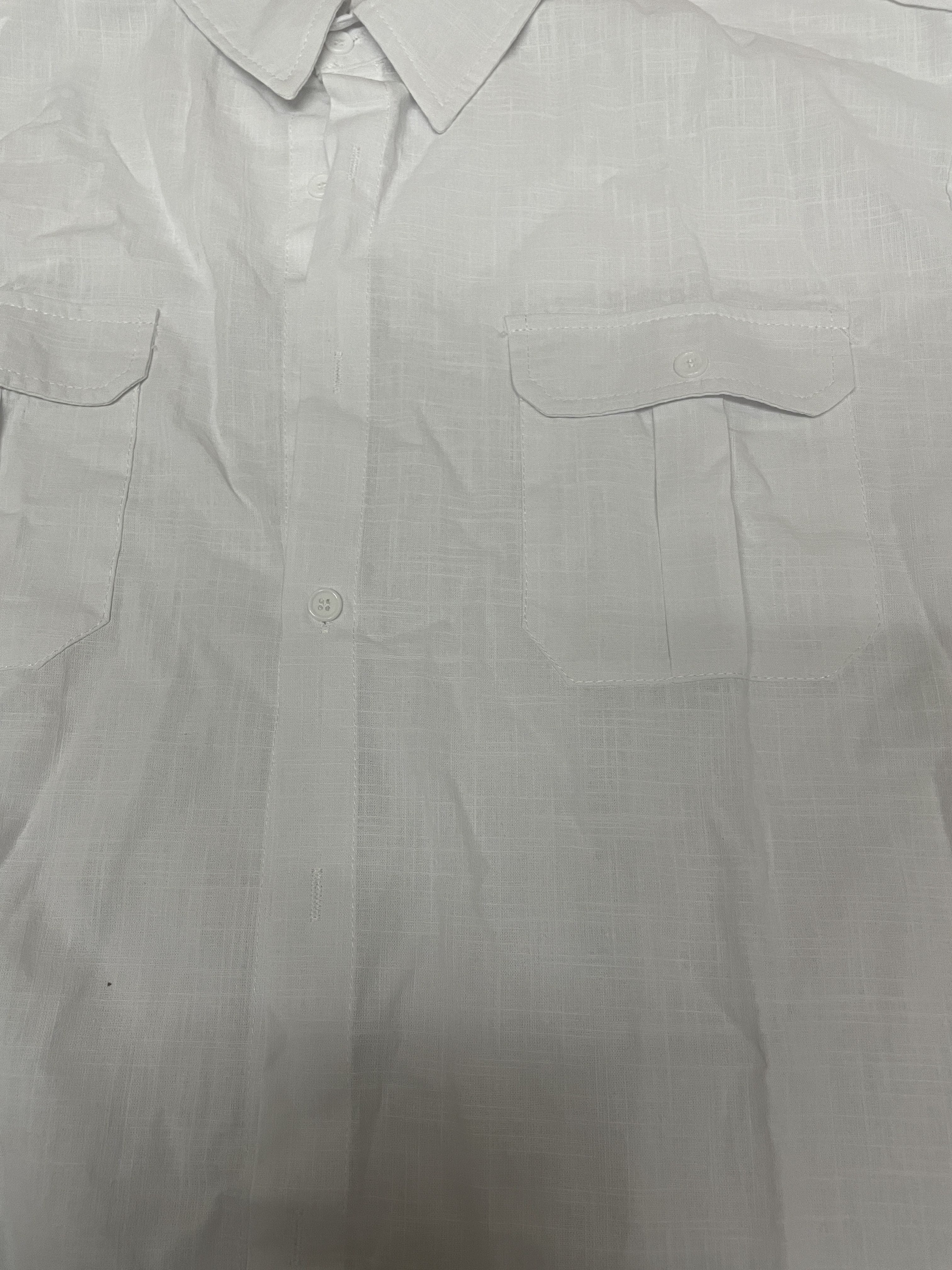 Men's Cotton Linen Blend Button-up Shirt with Chest Pocket Long Sleeve Casual