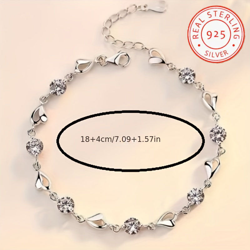 Zamonaviy Sterling Silver 925 Tennis Bilaguzuk - Qoplamasiz, Har kuni va maxsus tadbirlar uchun mukammal silliq kumush dizayn - Har mavsumga mos klassik moda buyumi, Mardi Gras uchun mukammal