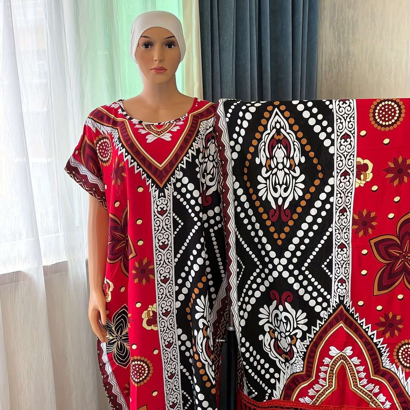 Women Summer Vintage Two-Piece Dress Set Short Sleeve Long Dress