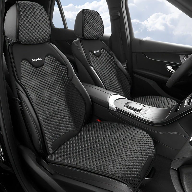 Universal Black Car Seat Cover Durable Quilted Polyester Fits Most Vehicles