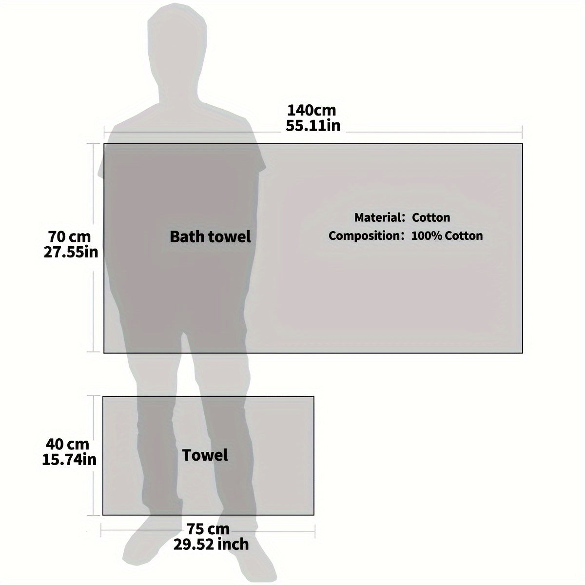 Conjunto de toallas de algodón con bordado de muñeco de nieve navideño, 2 toallas de baño para regalo navideño