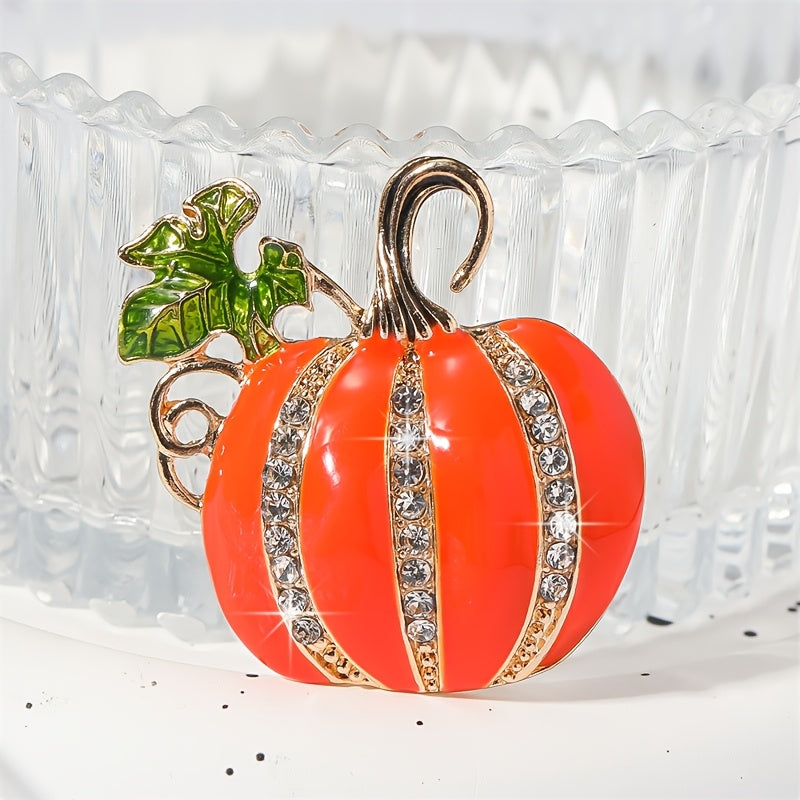 Women's Halloween Brooch Pin Alloy Pumpkin Irregular Plant Shape Lapel Accessory