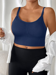 Plus Size Sports Bra High Elasticity Removable Pads Backless Yoga Running