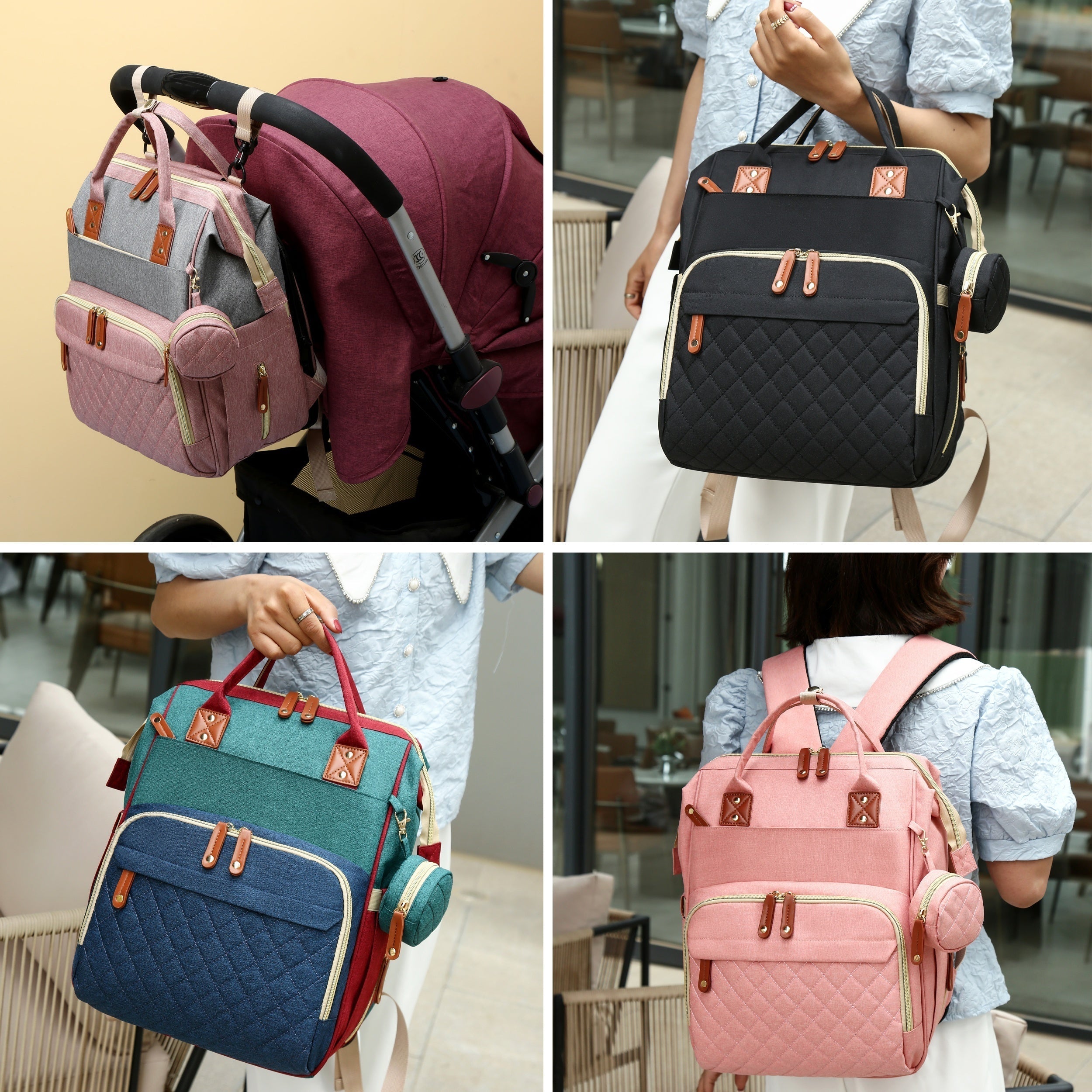 Diaper Bag Backpack Waterproof Travel Changing Station for Moms and Dads