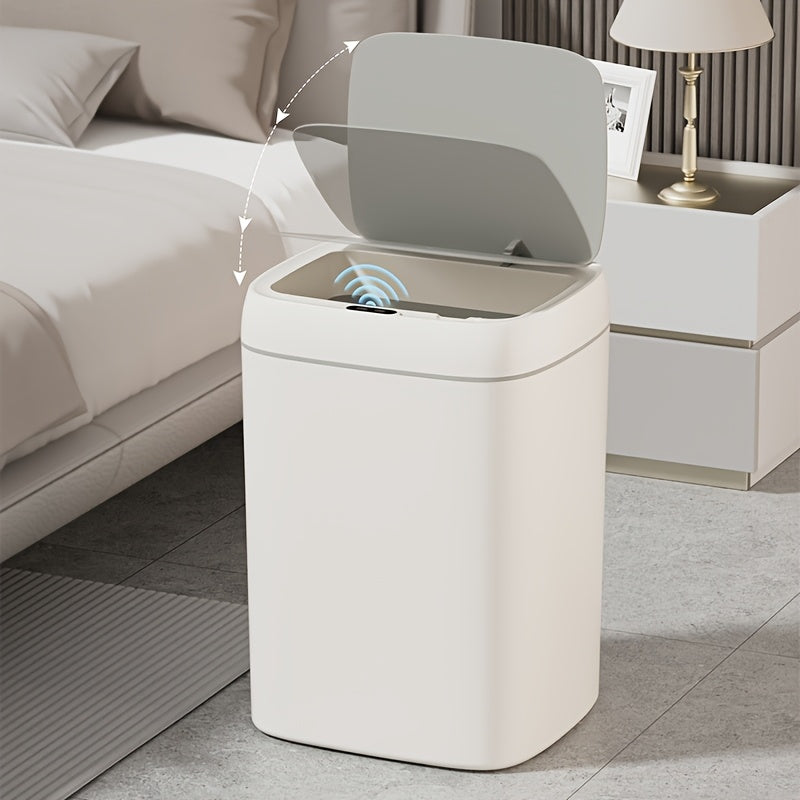 1 шт. Сенсорный умный мусорный бак с автоматической крышкой, работает на батарейках. Идеально подходит для кухни, ванной, спальни и офиса. Батарейки не входят в комплект.