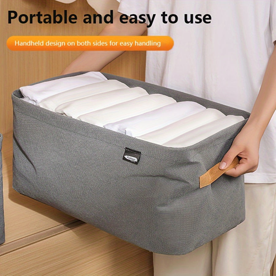 Clothes Storage Organizer with Handles Portable Wardrobe Closet Box