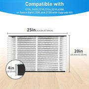 Air Purifier Filter MERV-13 50.8x63.5x10.16 cm with Upgrade Kit for 1210 1620 2120 2200 2210 2216 3210 4200