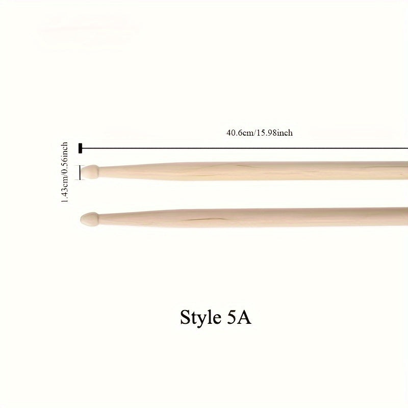 Maple Drumsticks 5A 7A 16in 15.5in Practice Jazz DIY Professional