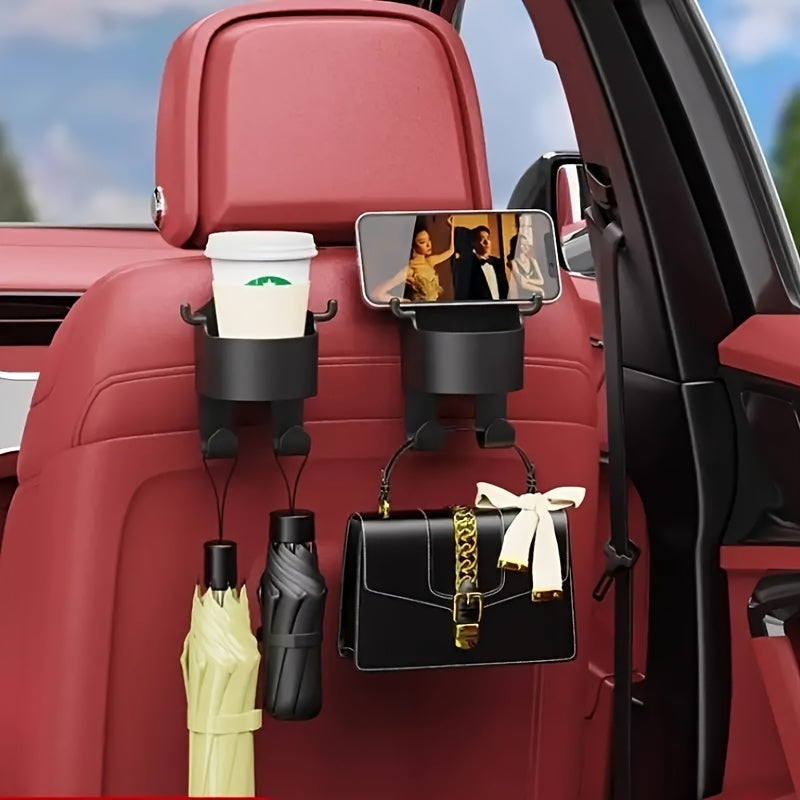 Multi-Function Car Organizer with Hook Cup Holder Storage Box Durable PP