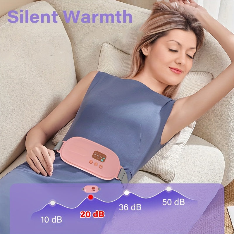 Portable Menstrual Heating Pad Pink USB Rechargeable Back and Belly Pain Relief