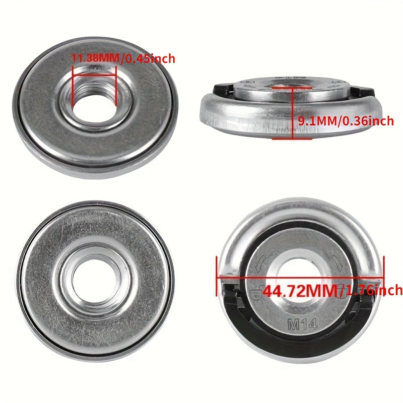 Universal Metal Flange Nut for Angle Grinder M14 Quick Release Clamping