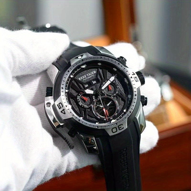 Men's Mechanical Watch Large Tourbillon Skeleton Business Classic Stainless Steel