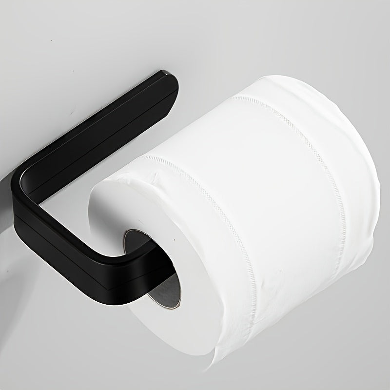 Self-Adhesive Plastic Toilet Paper Holder No Drilling Bathroom Organizer
