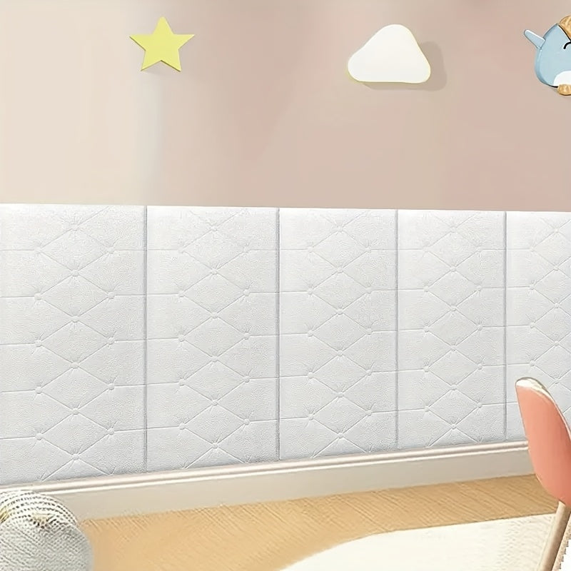 10 dona 70x35cm suv o'tkazmaydigan, o'z-o'zini yopishtiradigan 3D devor stikerlari, yotoqxona va mehmonxona uchun dekoratsiya