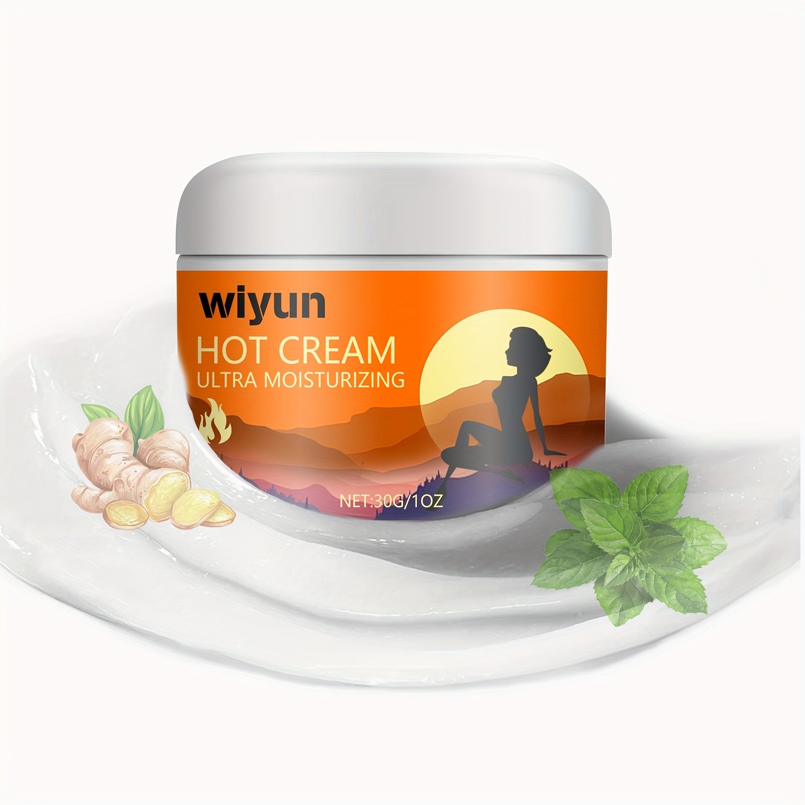 Leg Heating Cream for Legs and Arms with Ginger and Mint 30g Moisturizing Body Massage Cream