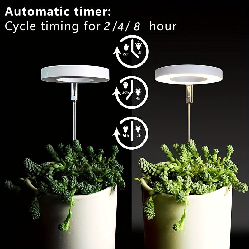 LED Grow Light for Indoor Plants Full Spectrum Height Adjustable Dimmable Timer