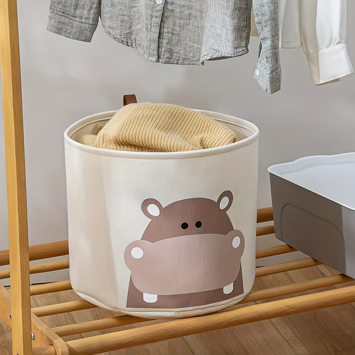 Animal-Themed Diaper Storage Basket for Nursery Organization and Gift