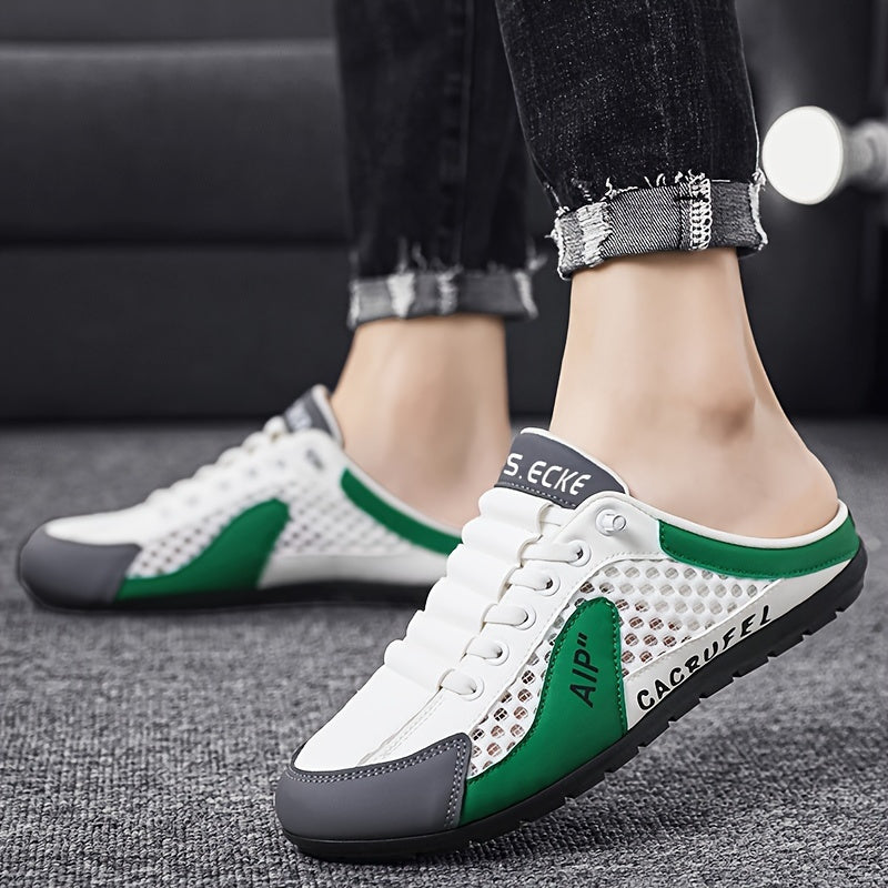 Men's Breathable PU Slip-On Casual Shoes Non-Slip Outdoor Walking