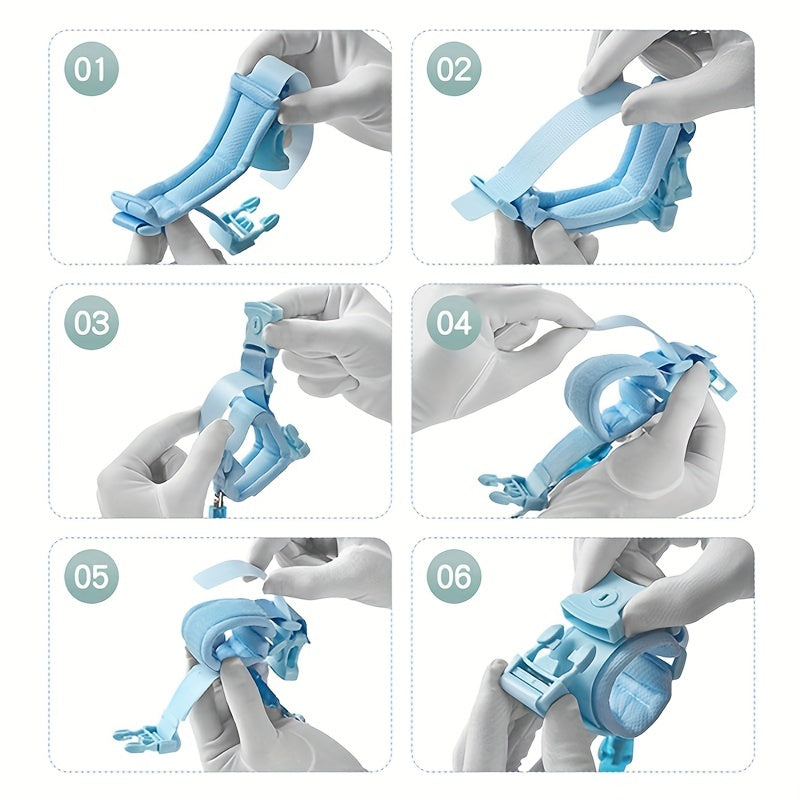 Kids Safety Wrist Strap Blue TPU Anti-Lost Walking Harness Adjustable Cord for Active Children