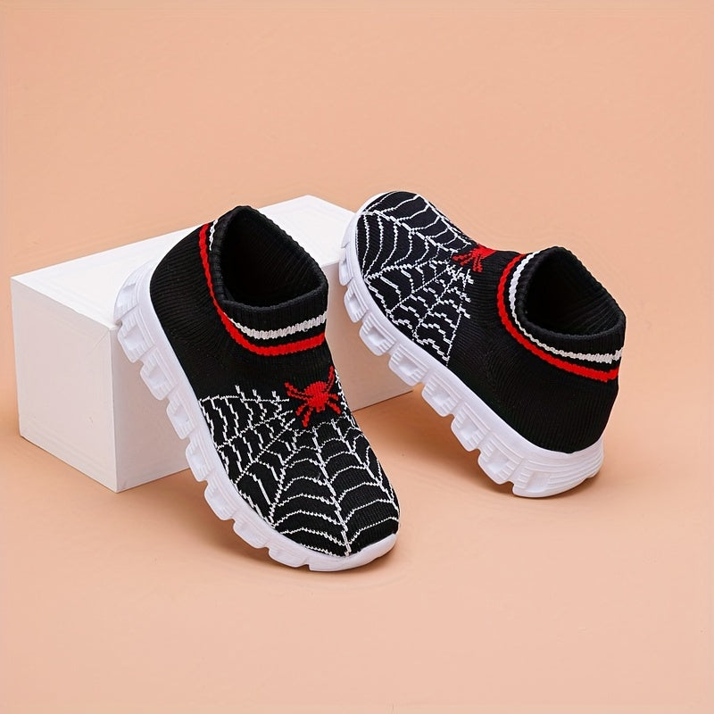 Kids' Slip-On Woven Shoes Boys Girls Breathable Fabric Casual Sneakers with Round Toe
