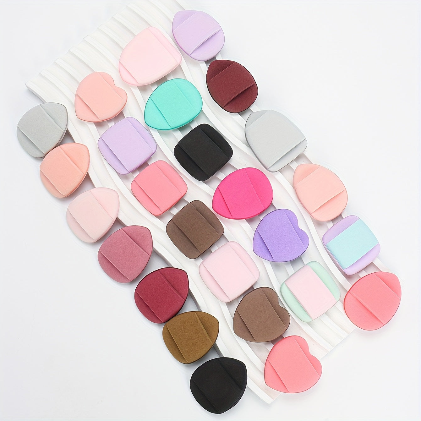 10/12 Pack Makeup Sponge Puffs Assorted Colors Gel Foundation Blending Tools