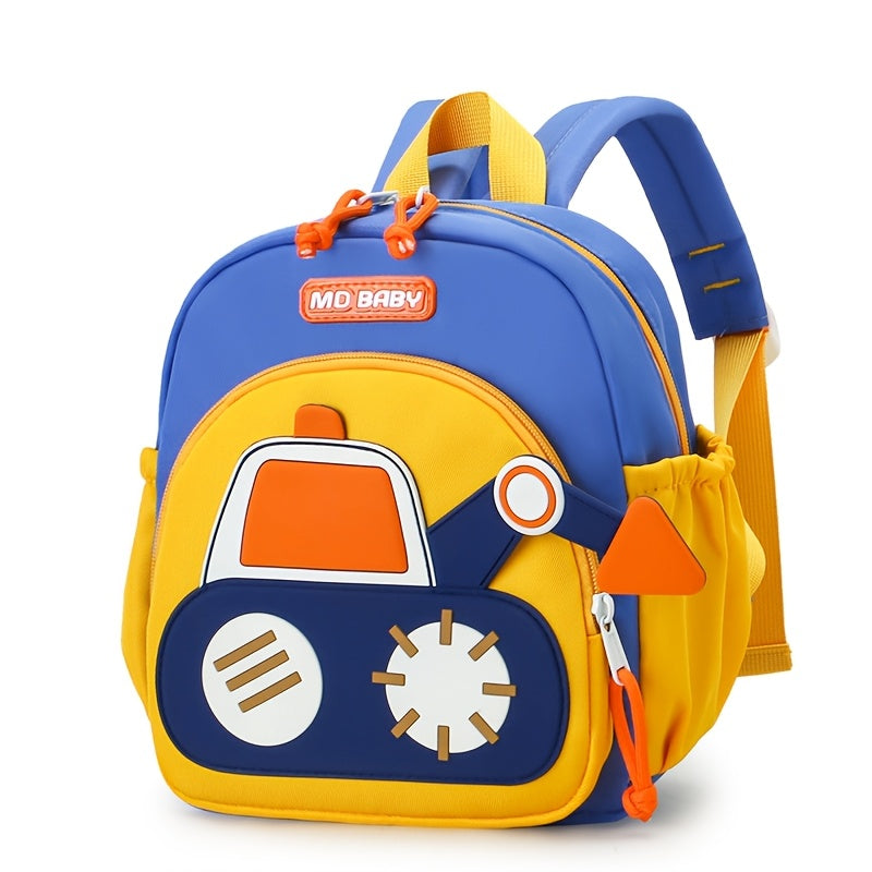 1 Ta'sirli Multfilm Nilon Ruksak Bolalar Uchun, Yengil va Suvga Bardoshli, Moslashtiriladigan Tasmalar va Dog'ga Bardoshli Zipper bilan - Bolalar Bog'chasidan O'rta Maktabgacha Ideal.