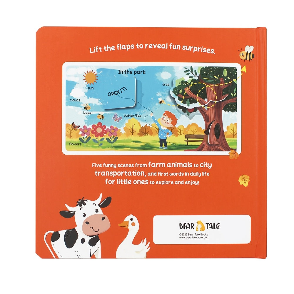 Interactive Toddler Book for Ages 1-3 with Flaps and Colorful Pictures