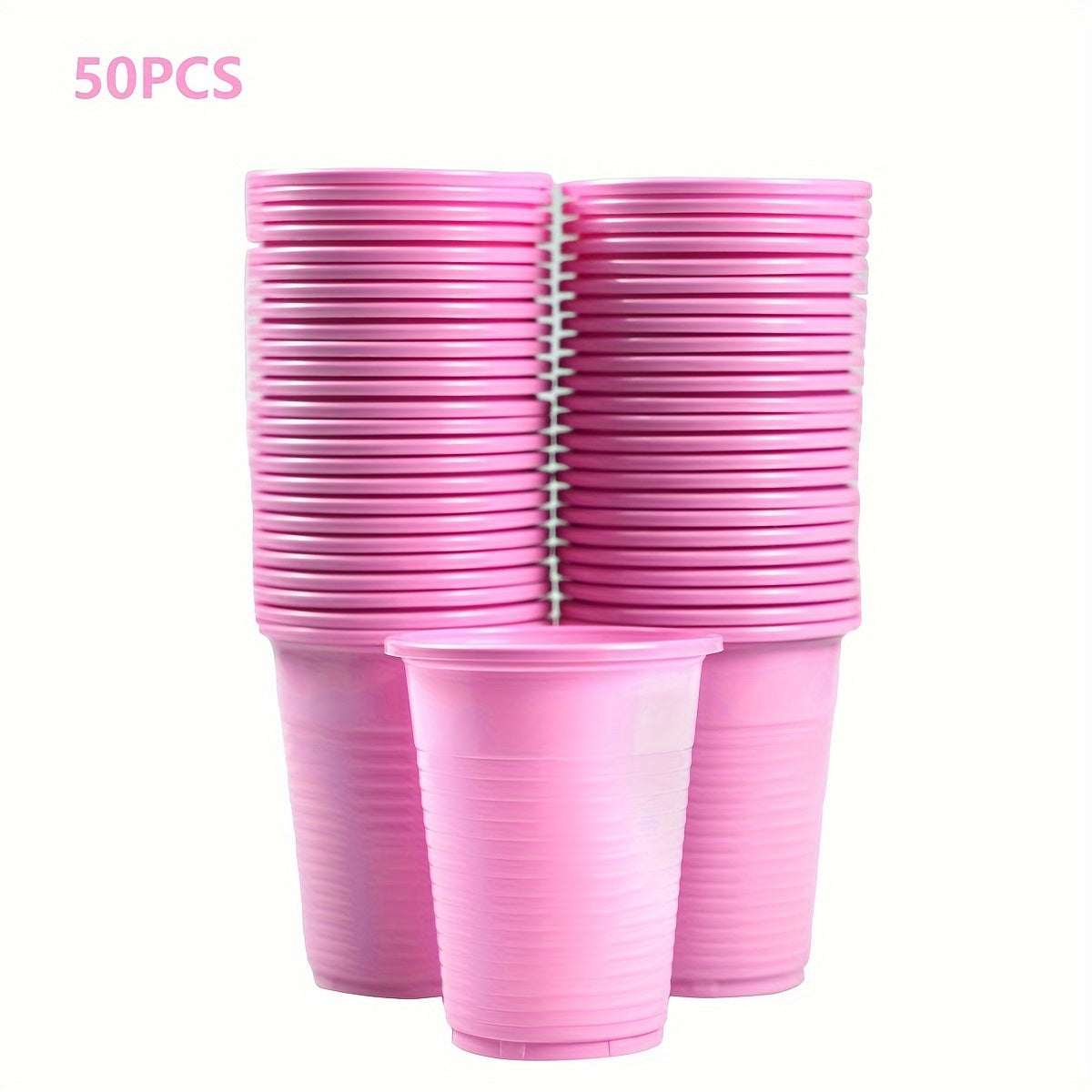 50-100 Pack 7oz Clear Plastic Cups Disposable Party Cups for Indoor Outdoor Events
