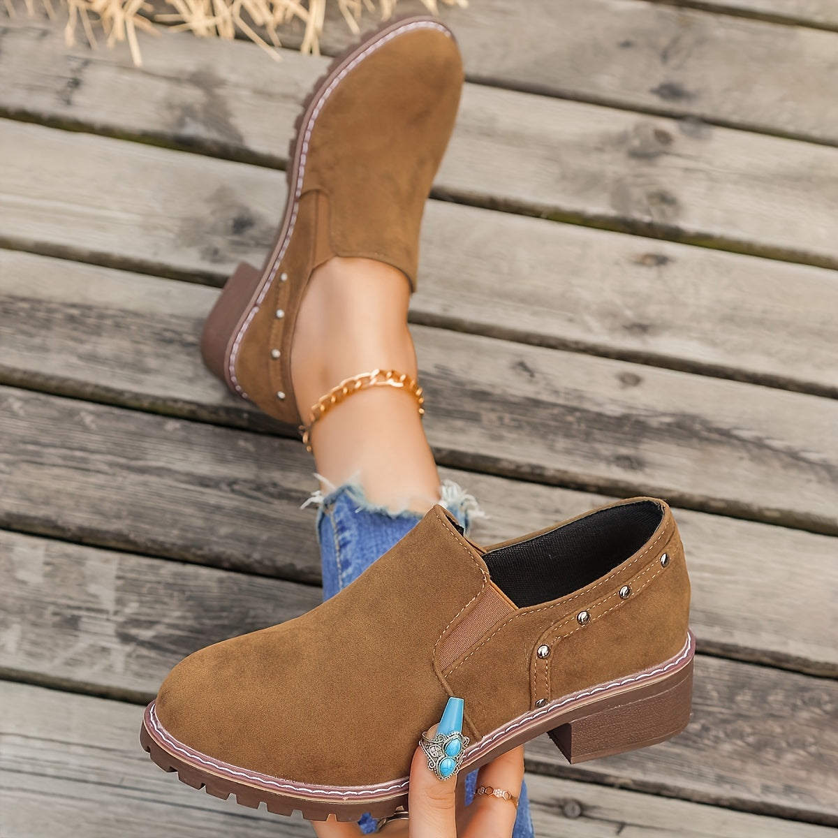 Men's Leather Casual Shoes Low Heel Comfortable Dress Shoes