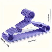 Set of 10 Space-Saving Portable Closet Hangers for Clothing Storage