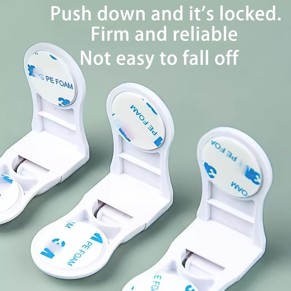 Childproof Cabinet Locks for Drawers and Refrigerators No-Phthalate Plastic Versatile Safety Locks