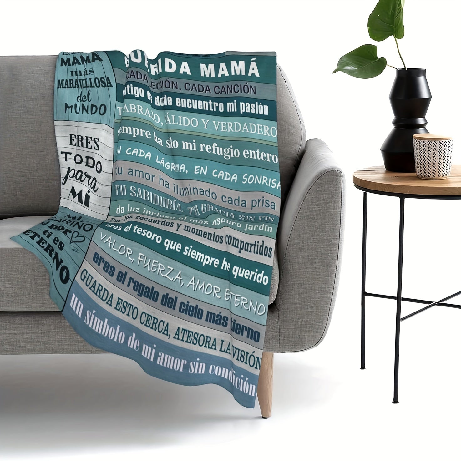 "Yumshoq va qulay vintage Ispancha sevgi xati onaga mo'ljallangan flanel tashqi ko'rinishi - barcha mavsumlar uchun to'qilgan polyester jun - ilhomlantiruvchi iqtiboslar bilan - Onalar kuni, yubiley yoki bayramlar uchun mukammal raqamli bosma sovg'a"