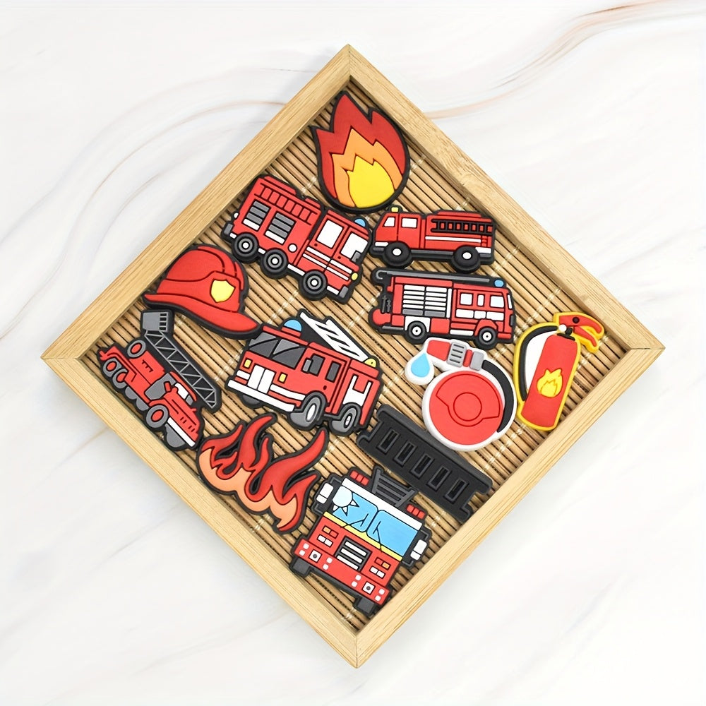 Kids Shoe Charms 22pcs Plastic Car-Themed Decor for Kids Shoes