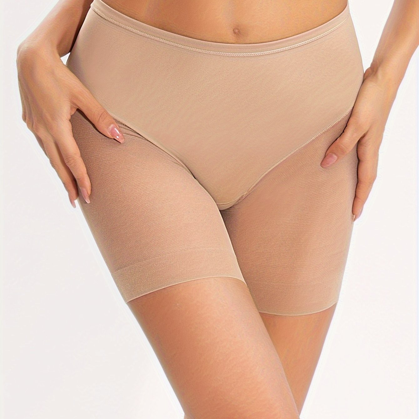 Women’s Breathable Tummy Control Shaping Shorts with Contrast Mesh and Butt Lifting