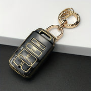 Luxury TPU Car Key Cover with Keychain Set for SUV and Sedan