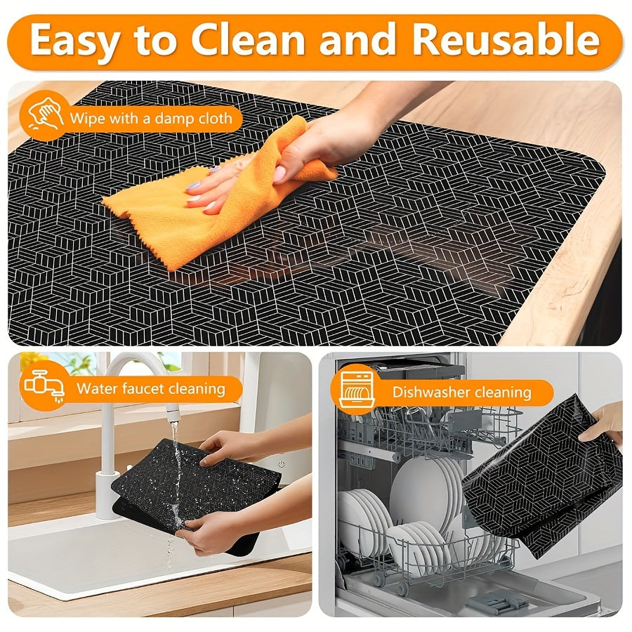 Large Spandex Cooktop Mat 78x52 cm Non-Slip Heat-Resistant Stove Protector